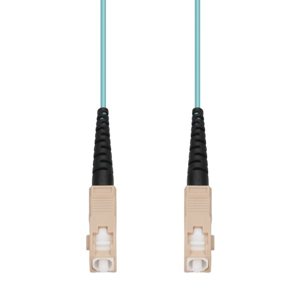 AddOn Networks 15m SC to SC Aqua OM4 Simplex OFNR (Riser-Rated) Fiber Patch Cable