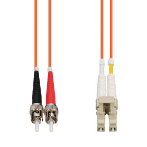 AddOn Networks 65m ST to LC Orange OM2 Duplex OFNR (Riser-Rated) Fiber Patch Cable