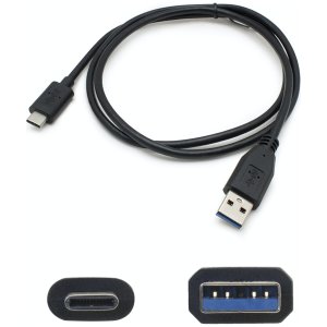 AddOn Networks 10ft USB-C Male to USB 3.0 (A) Male Black Cable