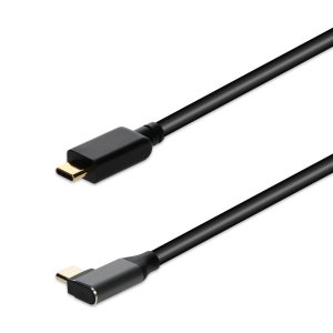 AddOn Networks 6ft USB C 3.2 (Male) to Right Angle USB C 3.2 (Male) Black Cable, 20Gbps, 4K 60Hz