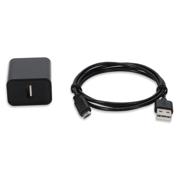AddOn Networks Wall Plug to USB A 2.0 5V 1.8A with 1m Micro-USB B 2.0 Male to USB A 2.0 Male Black Cable