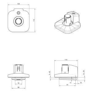 Dataflex 65.710 monitor mount accessory