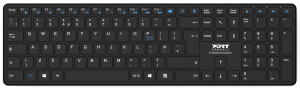 Port Designs 900903-R-DE keyboard Home Bluetooth QWERTZ German Black