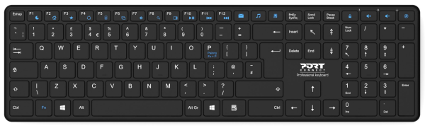 Port Designs 900903-R-DE keyboard Home Bluetooth QWERTZ German Black