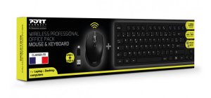 Port Designs 900906-FR keyboard Mouse included Office RF Wireless AZERTY French Black