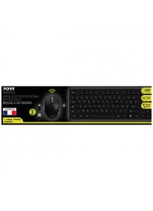 Port Designs 900906-FR keyboard Mouse included Office RF Wireless AZERTY French Black