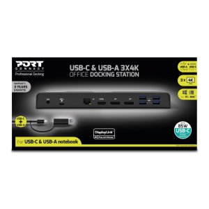 Port Designs PORT Connect 901904-EU laptop dock/port replicator Black