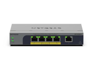 NETGEAR GS105EPP Unmanaged Gigabit Ethernet (10/100/1000) Power over Ethernet (PoE) Desktop/Wall-Mounting Grey