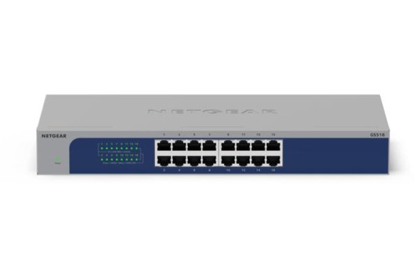 NETGEAR GS516-300EUS network switch Unmanaged Gigabit Ethernet (10/100/1000) Grey