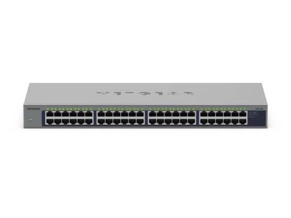 NETGEAR GS748 Unmanaged Gigabit Ethernet (10/100/1000) Power over Ethernet (PoE) Grey