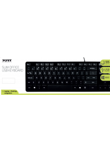 Port Designs 900752-FR keyboard Office USB AZERTY French Black