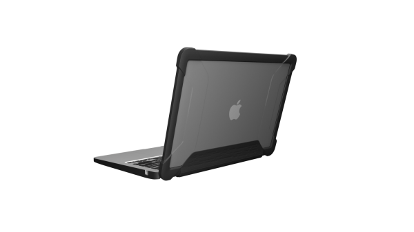 MAXCases Extreme Shell-L for MacBook Air 13.6" (2022 M2) & MacBook Air 13.6 M3 (A3113) & MacBook Air 13.6" M4 (2025) (Black/Clear)