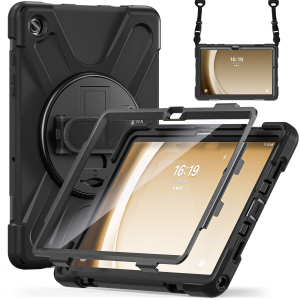 MAXCases Shield Case for iPad 10th (10.9") & 11th Gen (A16 11") (Black) with Shoulder Strap & Hand Strap & Stylus Holder