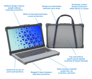 MAXCases LNESF2500EG4S laptop case 29.5 cm (11.6") Shell case Grey
