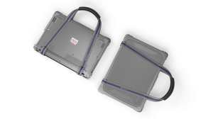 MAXCases Extreme Shell-F3 Slide Case for Lenovo 300e/100e and 300w/100w G4 Chromebook 11" (ver 82W0/82W1 for 100e) (NOT 83G) (Gray/Clear)