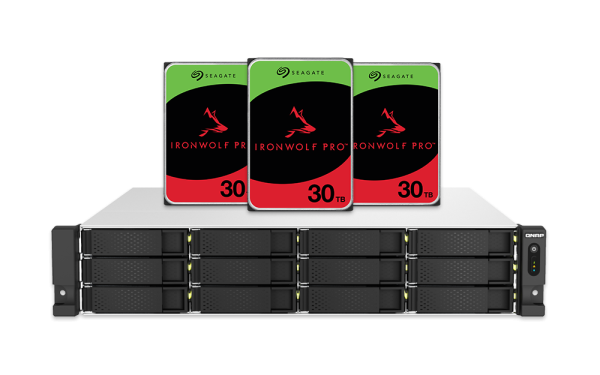 QNAP TS-h1887XU-RP-E2336-32G 360TB (Seagate IronWolf Pro) 18-Bay 2U rackmount NAS Intel