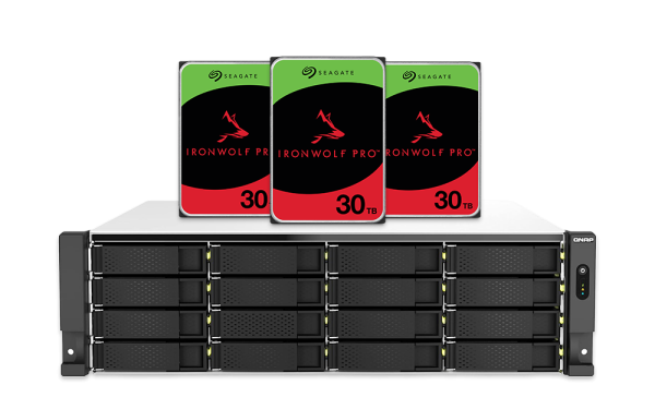 QNAP TS-h2287XU-RP-E2336-32G 480TB (Seagate IronWolf Pro) 22-Bay 3U rackmount NAS Intel
