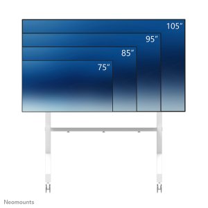 Neomounts FL50-575WH1 TV trolley 65-110" - fast installation - TÜV