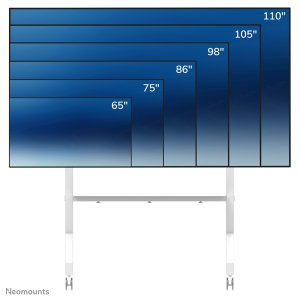 Neomounts FL50-575WH1 TV trolley 65-115" - fast installation - TÜV