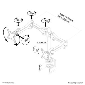 Neomounts FPMA-D1030D Monitor arm 10-24"