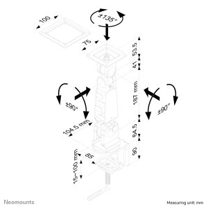 Neomounts FPMA-D400 Monitor arm 10-30"