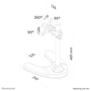 Neomounts FPMA-D700 Monitor stand 10-30"
