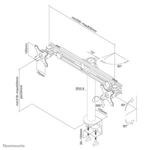 Neomounts FPMA-D700D Monitor arm 19-30"