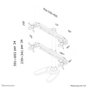 Neomounts FPMA-D700DD4 Monitor stand 19-30"