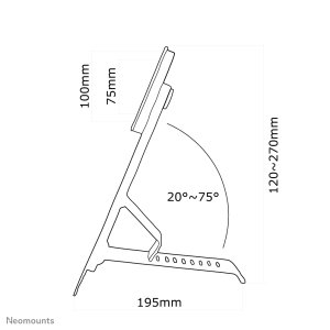 Neomounts FPMA-D825BLACK Monitor stand 10-27" - tiltable