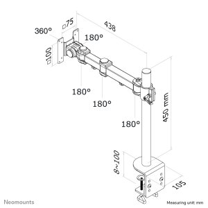 Neomounts FPMA-D960 Monitor arm 10-30"