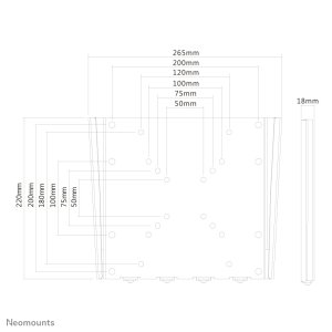Neomounts FPMA-W110BLACK TV mount wall 10-40" - ultra-flat