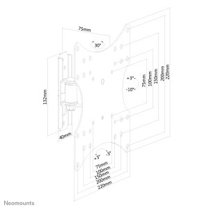 Neomounts FPMA-W115BLACK TV mount wall 10-40" - full motion