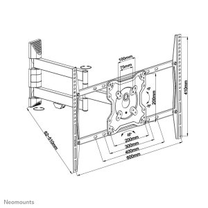 Neomounts FPMA-W460BLACK TV mount wall 42-70" - full motion