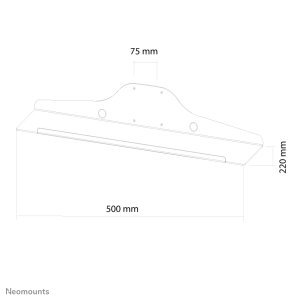 Neomounts KEYB-V050 Keyboard/mouse shelf - w 50 cm
