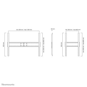 Neomounts LFD-W1500 TV mount wall 60-100" - fixed - landscape and portrait