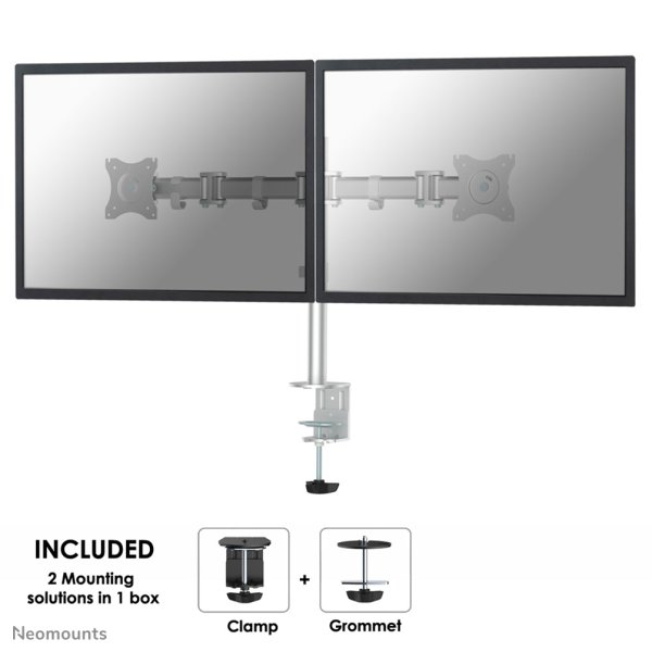 Neomounts NM-D135DSILVER Monitor arm 10-27"