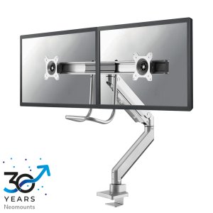 Neomounts NM-D775DXSILVER Monitor arm 10-32″ - gas spring - Topfix - 180°-stop
