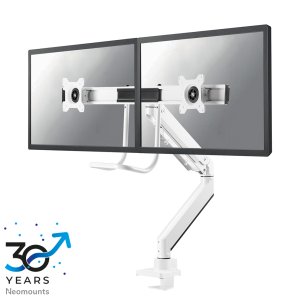 Neomounts NM-D775DXWHITE Monitor arm 10-32″ - gas spring - Topfix - 180°-stop