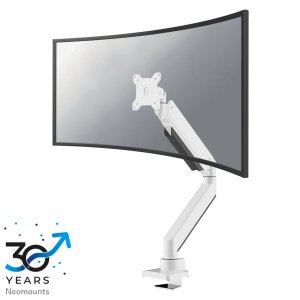 Neomounts NM-D775WHITEPLUS Monitor arm 10-49″ - gas spring - Topfix - 180°-stop