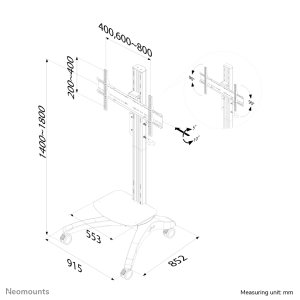 Neomounts PLASMA-M2000 TV trolley 37-85"