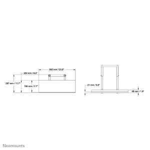 Neomounts PLASMA-M2KEYB Multimedia holder