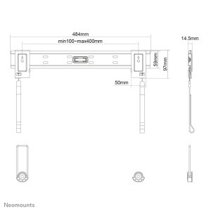 Neomounts PLASMA-W840 TV mount wall 23-52" - fixed