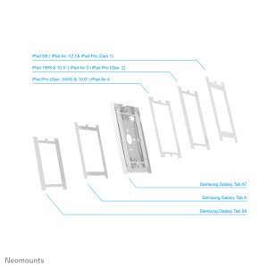 Neomounts WL15-650WH1 Tablet wall mount 9.7-11" - lockable