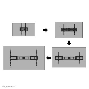 Neomounts WL30S-950BL19 Heavy duty wall mount 55-110" - fixed - lockable - landscape and portrait