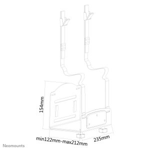 Neomounts CPU-W100BLACK CPU holder - max 10 kg - universal