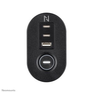 Neomounts DS22-840BL6 Desk socket with clamp and USB-C and USB-A ports - Quick charge