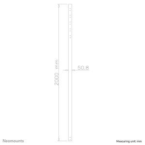 Neomounts FPMA-CP200BLACK Extension pole TV ceiling mount - h 200 cm