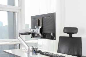 Neomounts FPMA-LIFT100BLACK Height adjustable VESA adapter - universal