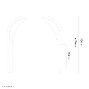 Neomounts NM-USP100BLACK Sonos soundbar holder - max 15 kg - screen installation