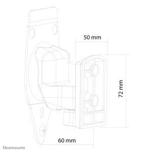 Neomounts NM-WS300BLACK Sonos Play3 speaker wall mount - full motion